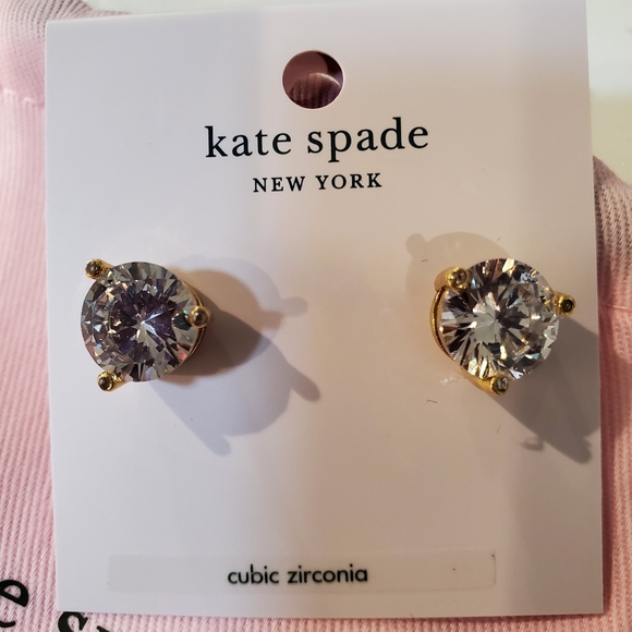 Kate Spade Round Crystal Stud Earrings - Picture 2 of 3